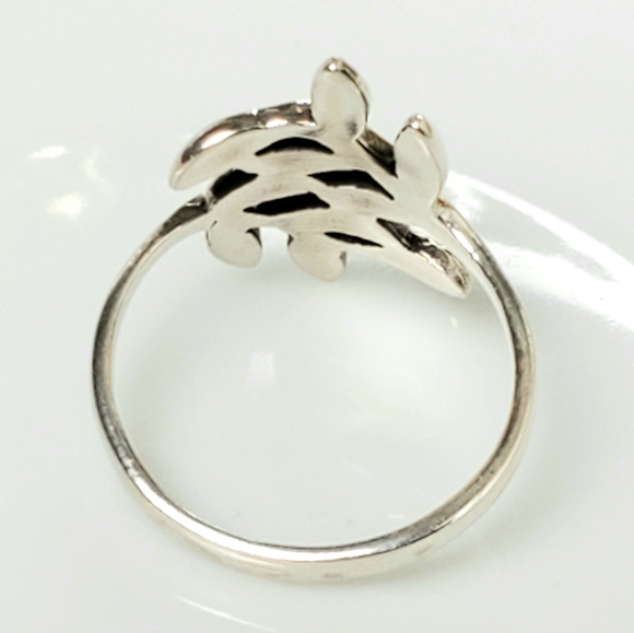 NEW 925 Olive Branch with Leaves  Wrap Ring - Picture 3 of 8